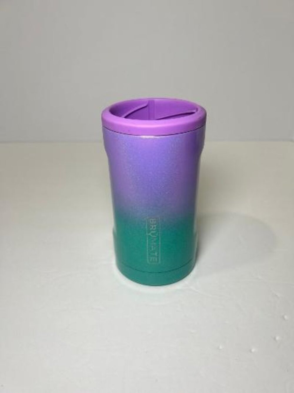 Brumate Hopsulator Slim Can Cooler Tumbler 12 oz Coozie Glitter Mermaid